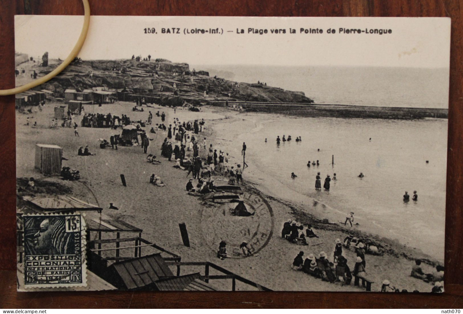 Cpa Ak 1932 Batz La Plage Vers La Pointe De Pierre-Longue Voyagée Animée - Batz-sur-Mer (Bourg De B.)