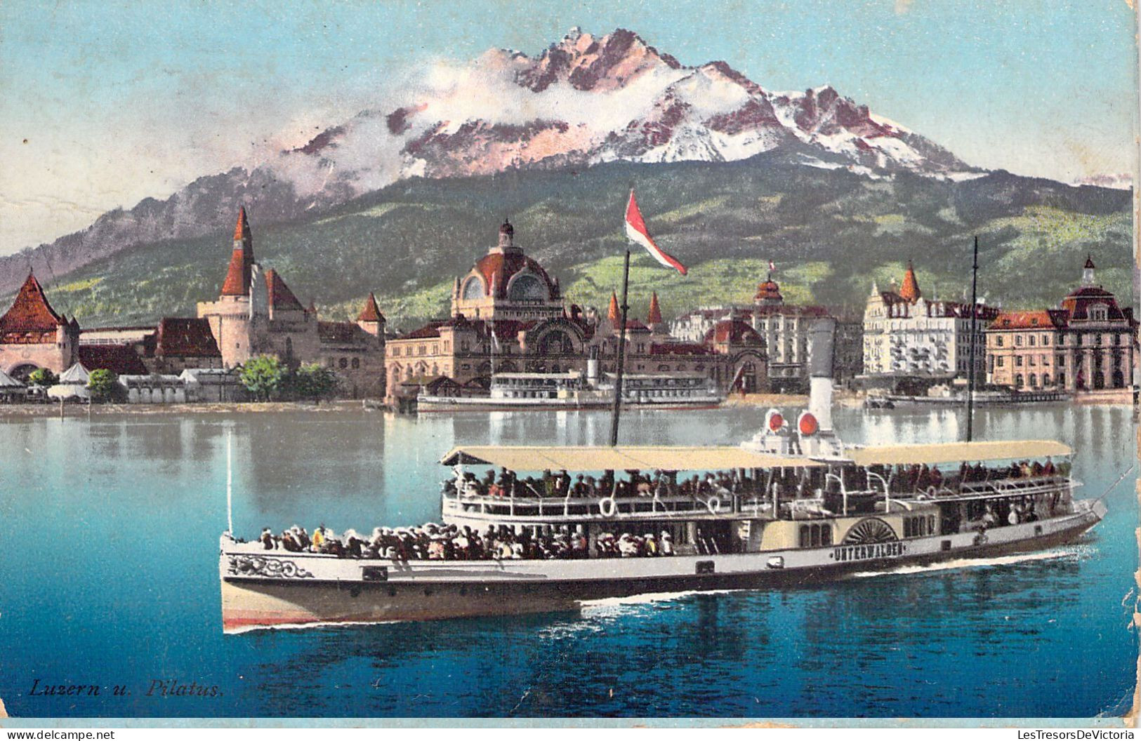 SUISSE - LUZERN U Pilatus - Salondampfer Unterwalden - Bateau - Carte Postale Ancienne - Wald