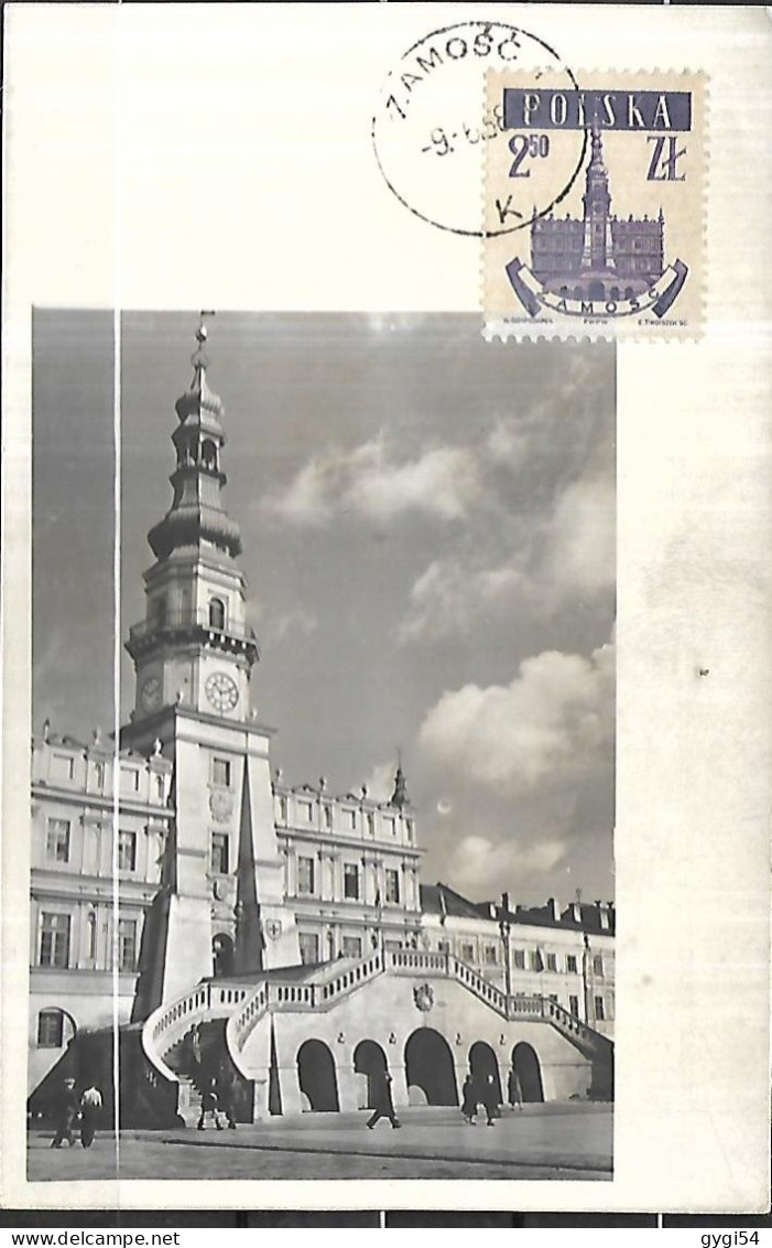 Pologne Carte Maximum ZAMOSC - Tarjetas Máxima