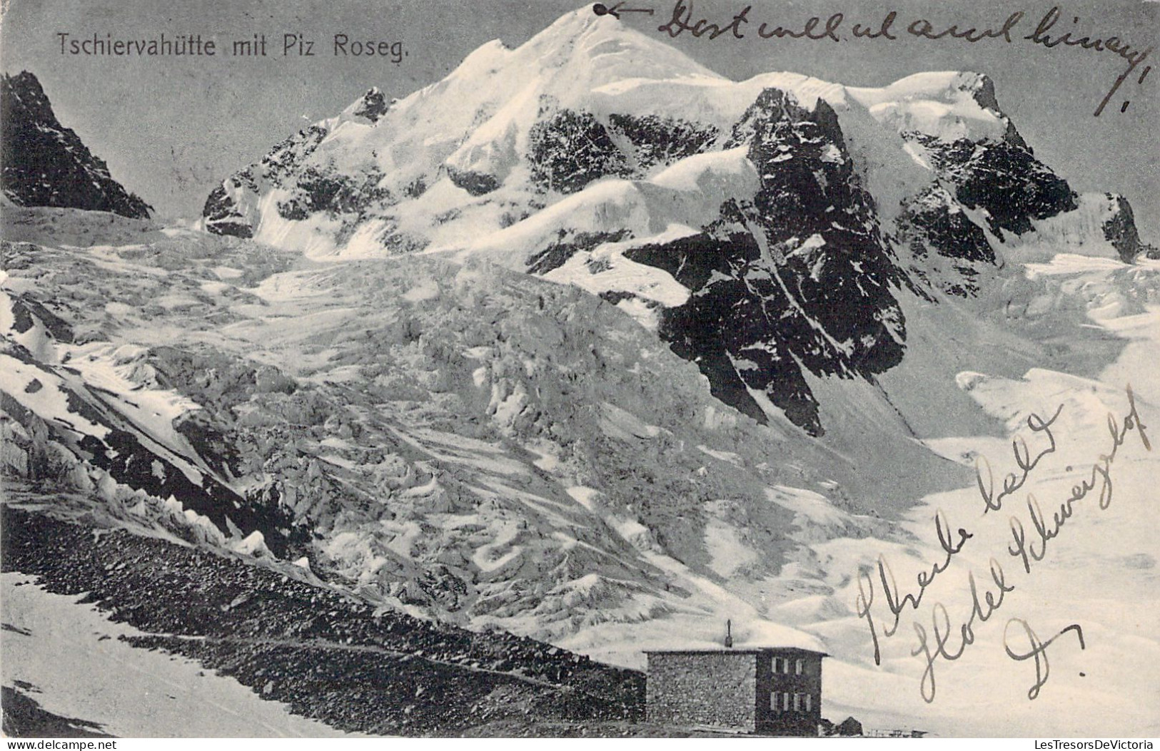 SUISSE - Tschiervahütte Mit Piz Roseg - Carte Postale Ancienne - Tschierv