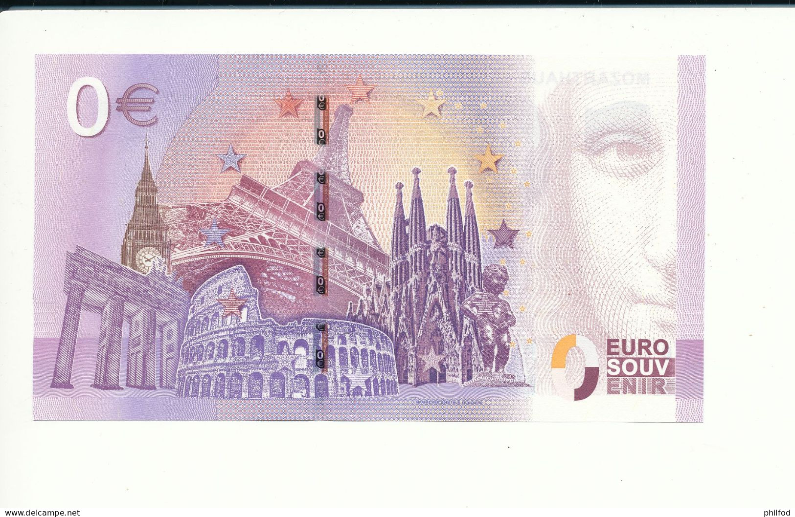 Billet Souvenir - 0 Euro - XELR - 2017-1 - MOZARTHAUS - SALZBURG - N° 5257 - Billet épuisé - Kiloware - Banknoten