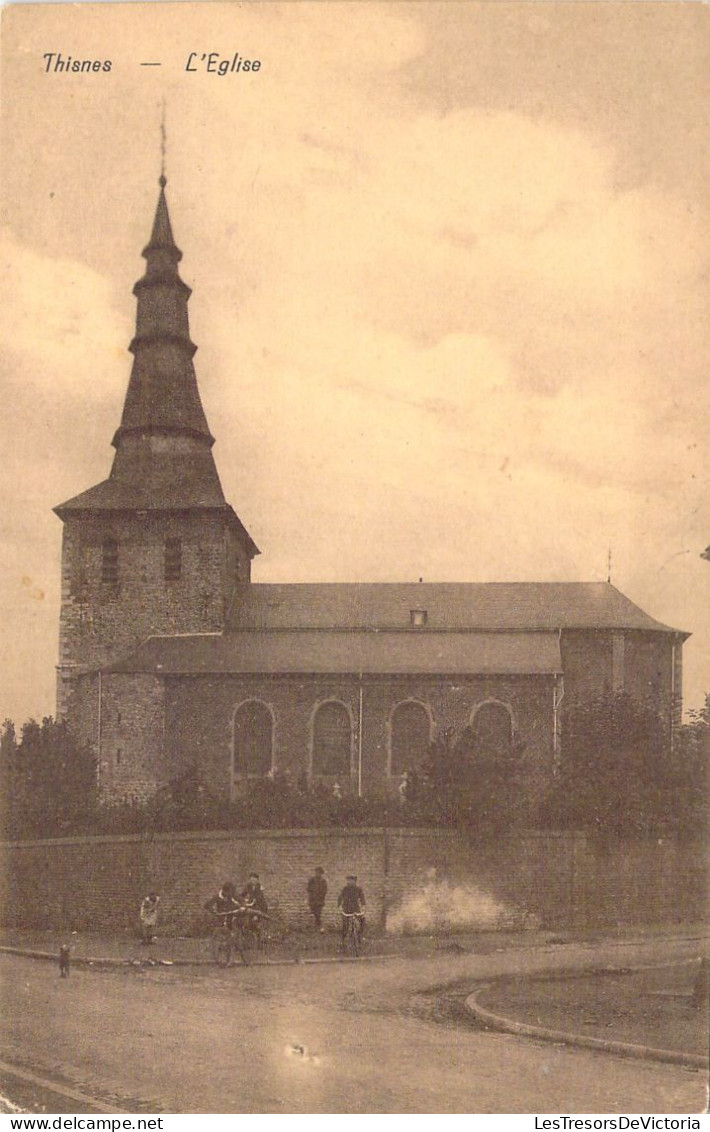 BELGIQUE - THISNES - L'église - Carte Postale Ancienne - Hannuit