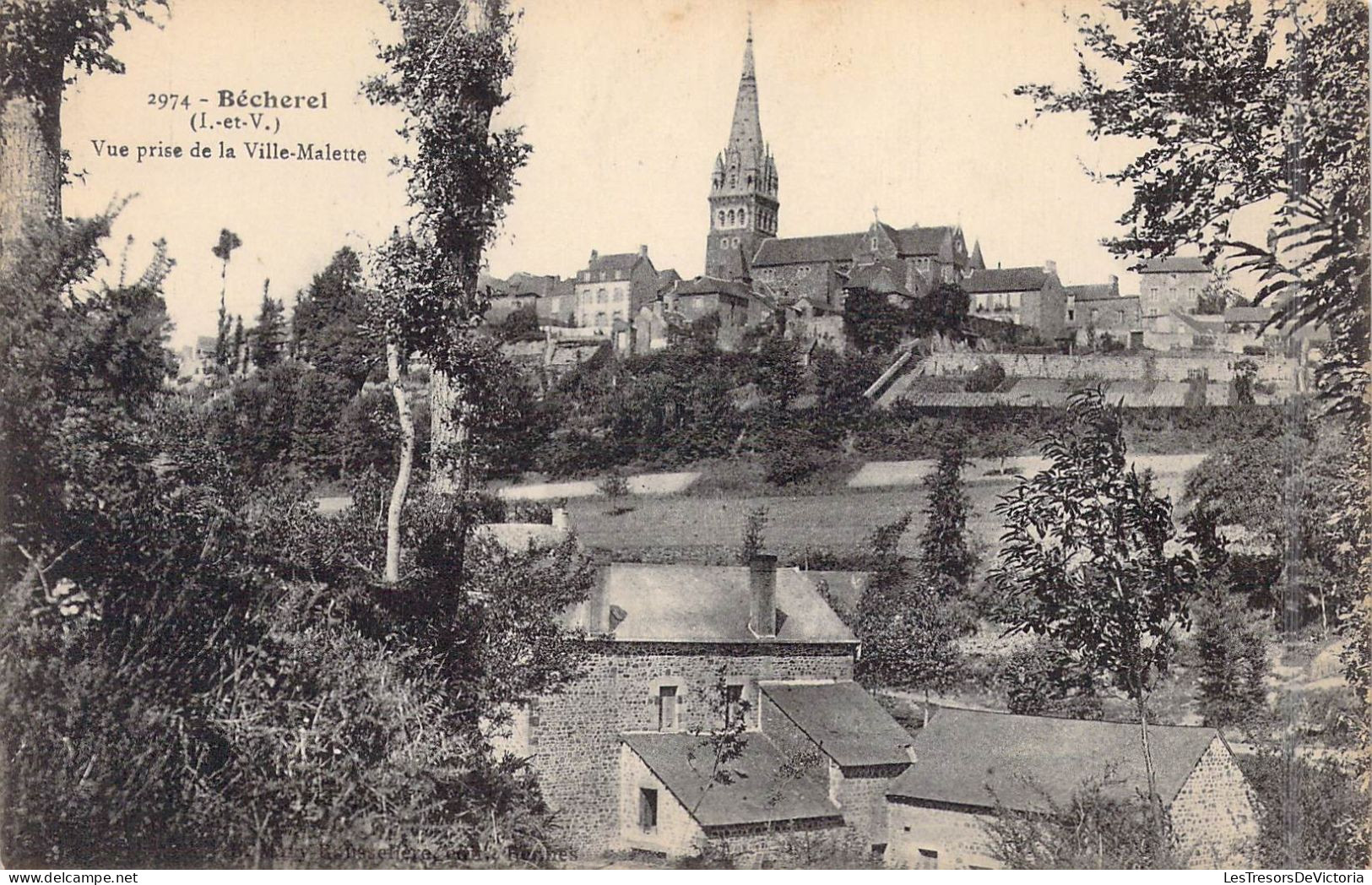 FRANCE - 35 - Bécherel - Vue Prise De La Ville-Malette - Carte Postale Ancienne - Bécherel