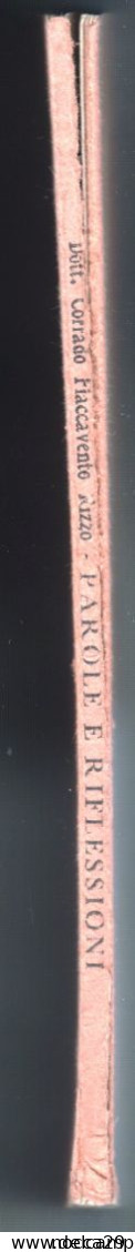 PAROLE E RIFLESSIONI 1933 LIBRO SULLA CONDIZIONE CARCERARIA - CORRADO FIACCAVENTO - ED. L.I.S. SASSARI (STAMP264)