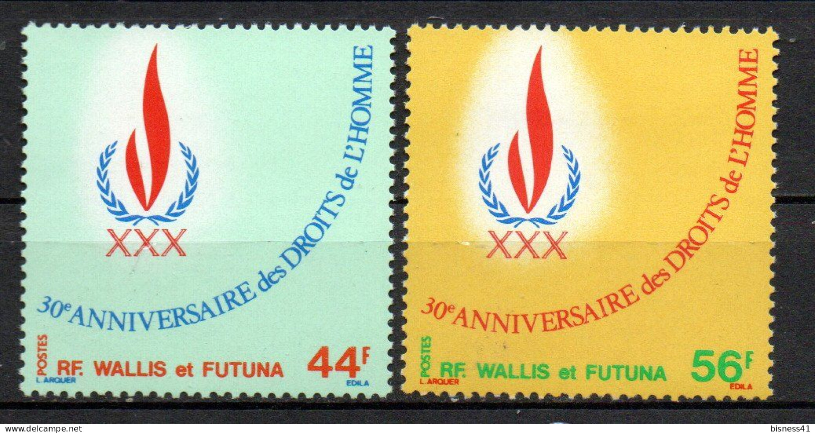 Col34 Wallis & Futuna N° 224 & 225  Neuf XX MNH  Cote : 4,90€ - Nuevos