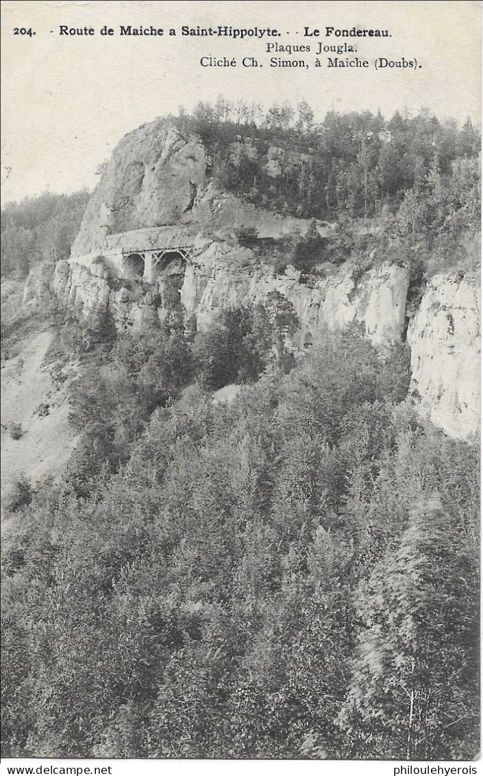 CPA 25 Route De MAICHE à SAINT HIPPOLYTE  Le Fondereau 1913 - Saint Hippolyte