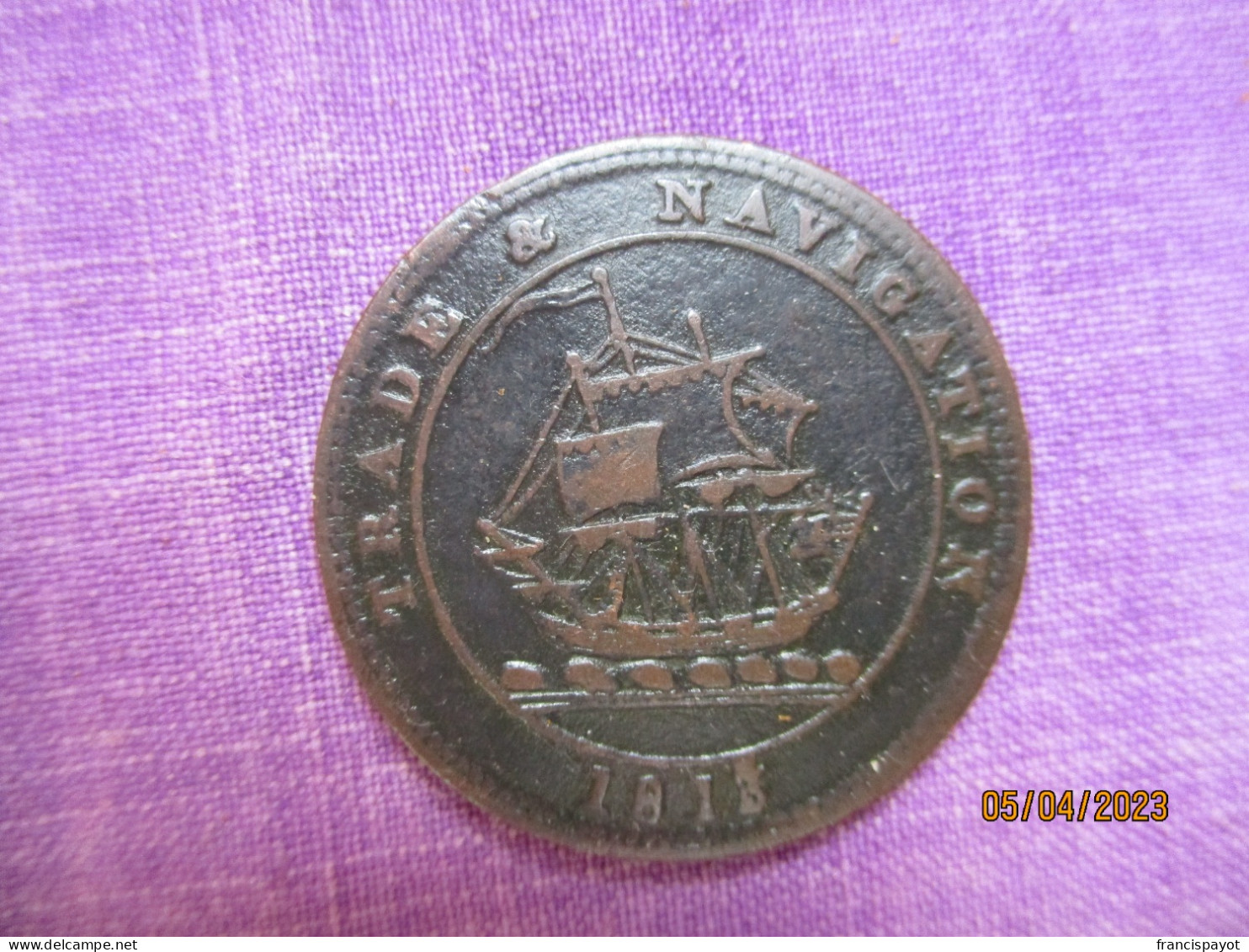 UK:  Token Half Penny Trade And Navigation 1813 - Profesionales/De Sociedad