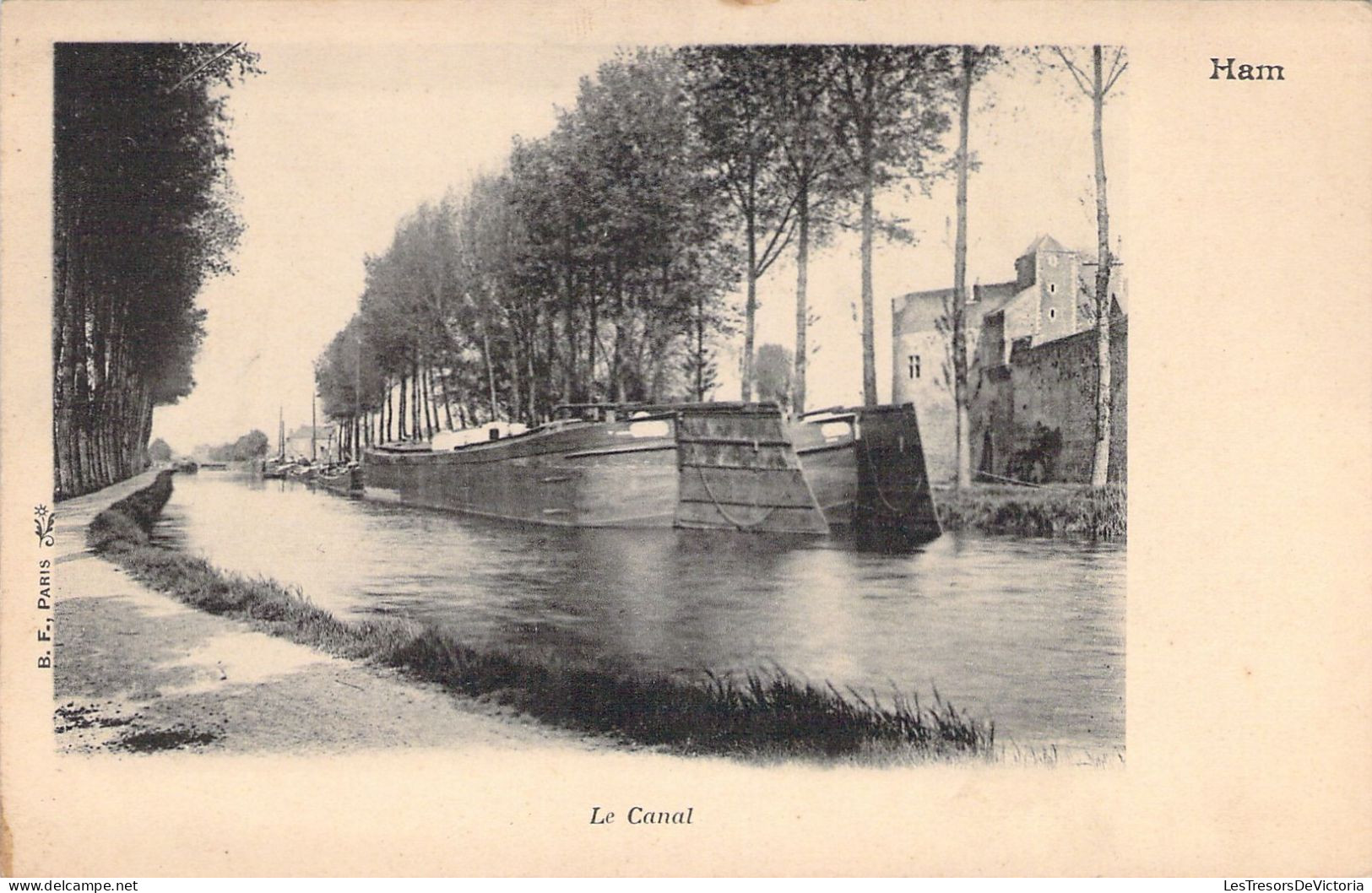 FRANCE - 80 - HAM - Le Canal - Péniche - Carte Postale Ancienne - Ham