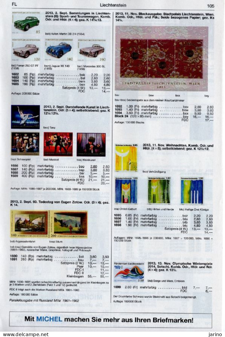 Michel 2022 Lichtenstein Via PDF,149 Pages,117 MB, Also Contains 16 Pages Of Introduction For English-speaking Readers - Schweiz