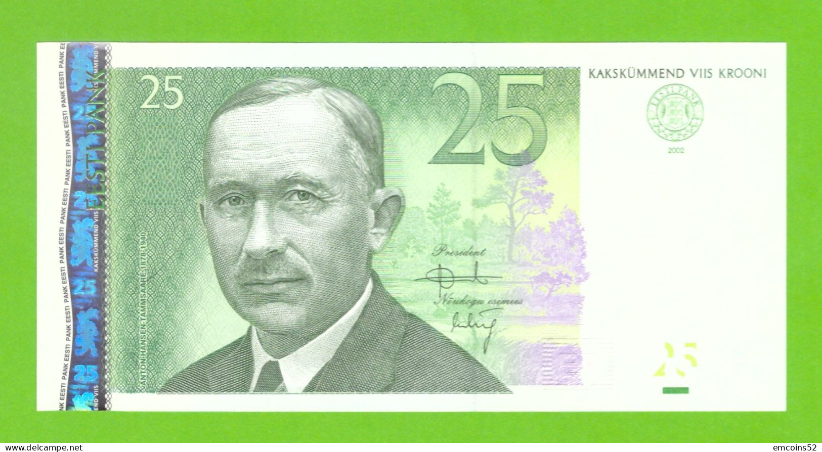 ESTONIA 25 KROONI 2002 P-84 UNC - Estonia