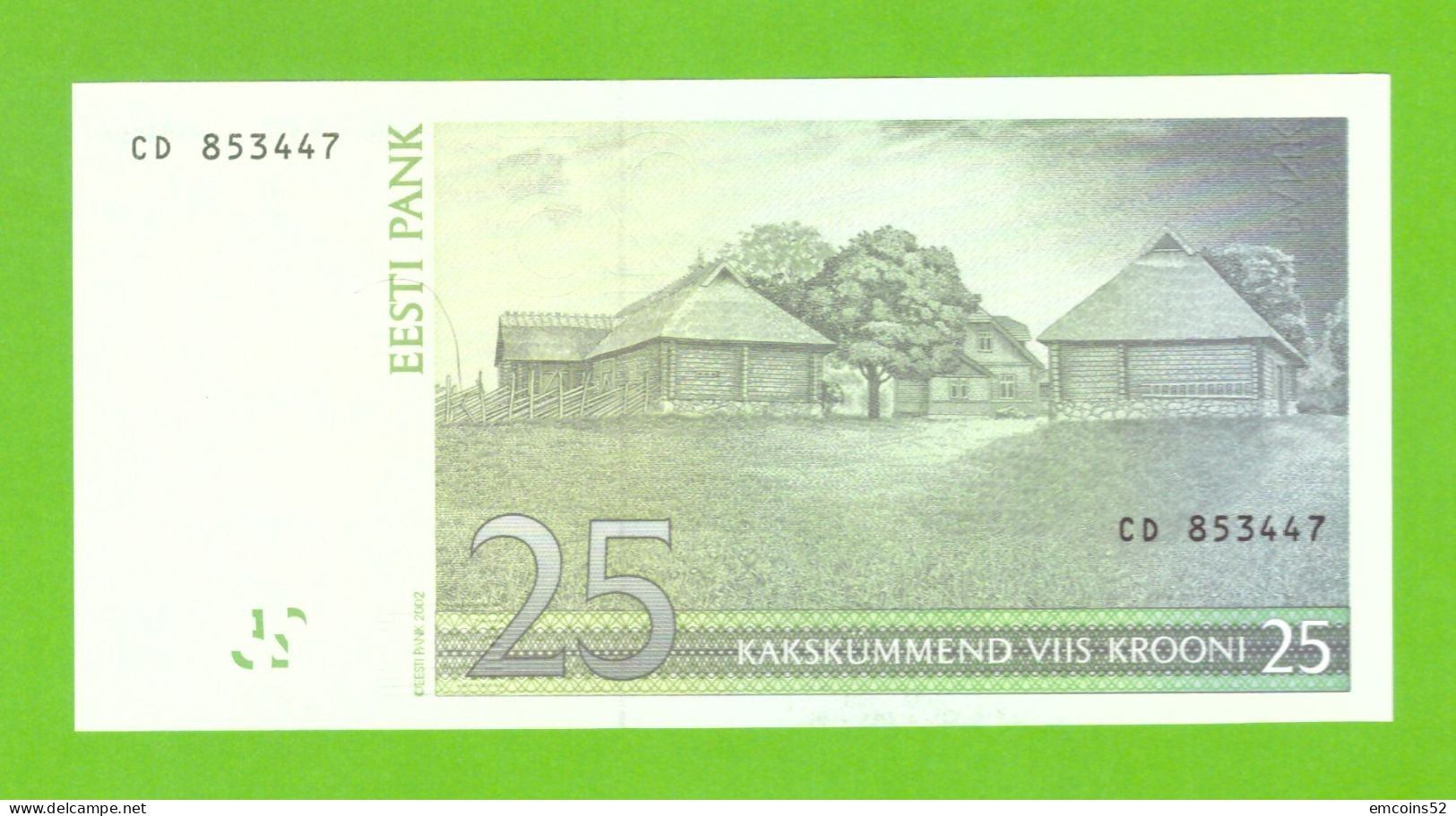 ESTONIA 25 KROONI 2002 P-84 UNC - Estland