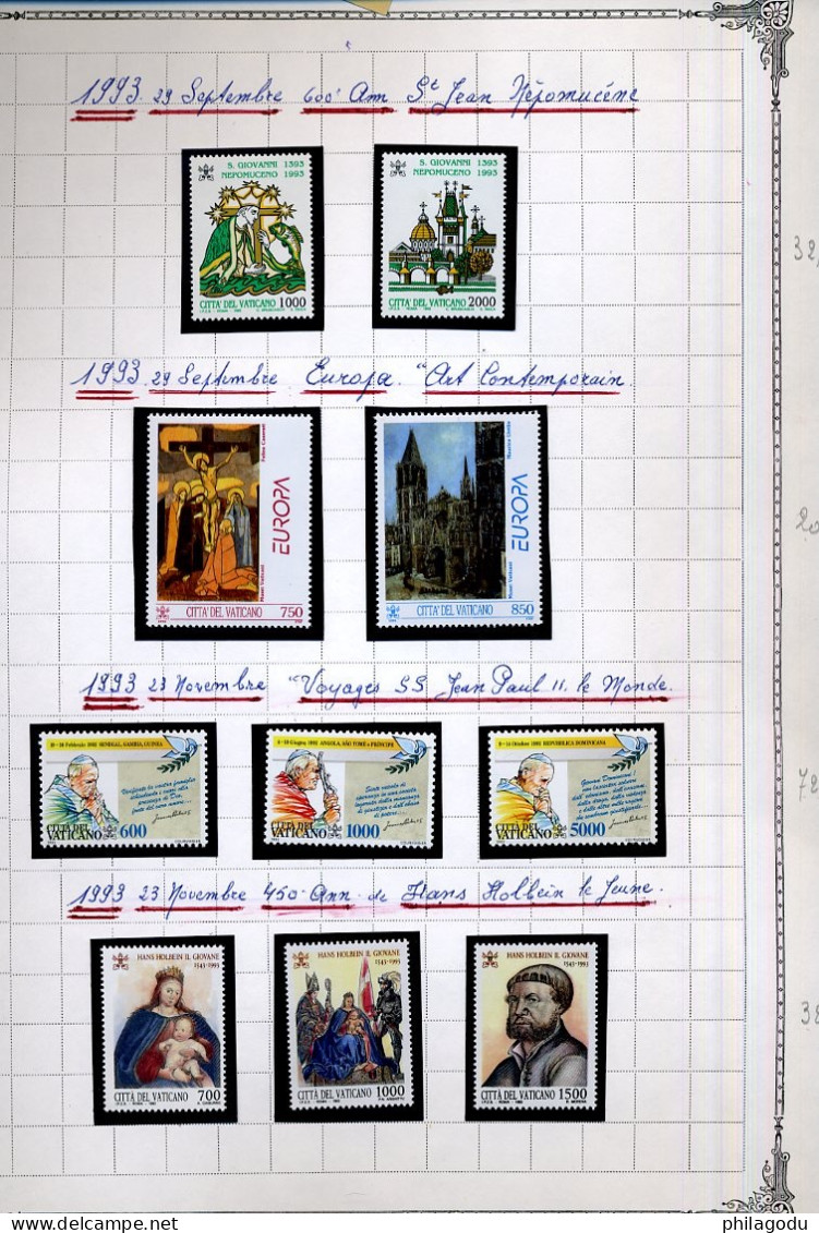 VATICAN Jolie Collection ** Sans Charnière De 1958-1994 Quasi Complete Cote 877 Euros - Collections