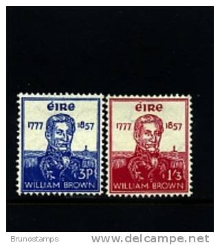 IRELAND/EIRE - 1957  WILLIAM  BROWN  SET  MINT NH - Nuevos