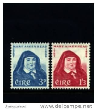 IRELAND/EIRE - 1958  MOTHER MARY AIKENHEAD  SET  MINT NH - Unused Stamps