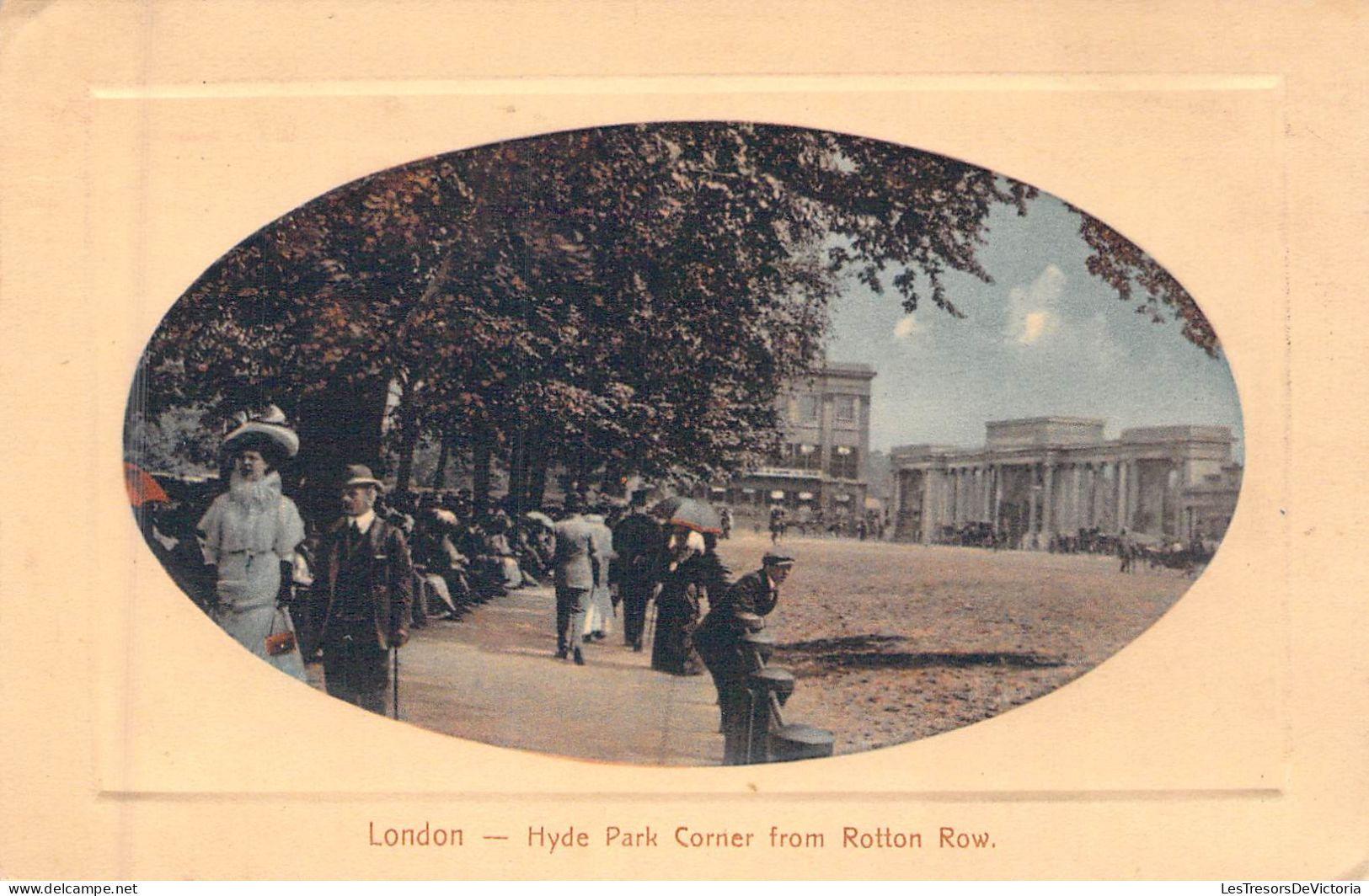 LONDON - Hyde Park Corner From Rotton Row - Carte Postale Ancienne - Hyde Park