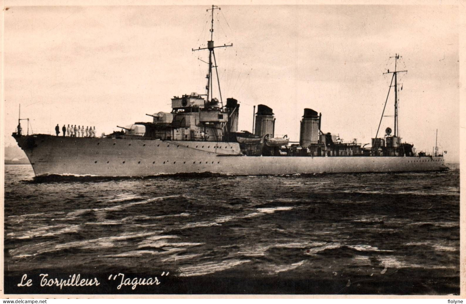 Navire De Guerre - Carte Photo - Le Torpilleur JAGUAR - Militaria - Warships