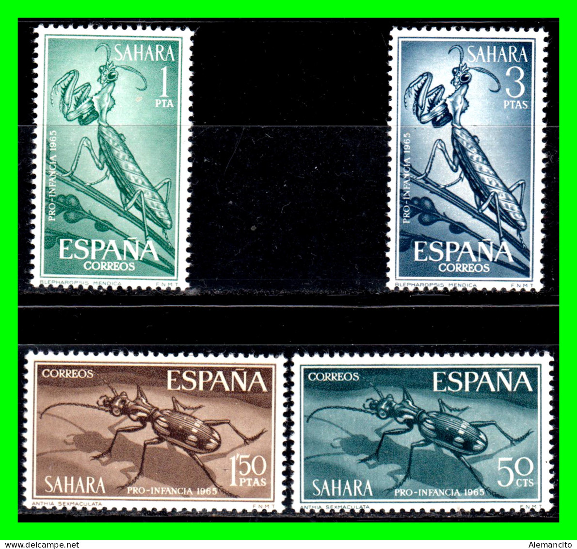 ESPAÑA COLONIAS ESPAÑOLAS ( SAHARA ESPAÑOL AFRICA ) SERIE DE SELLOS AÑO 1965 - PRO INFANCIA - NUEVOS - - Sahara Español