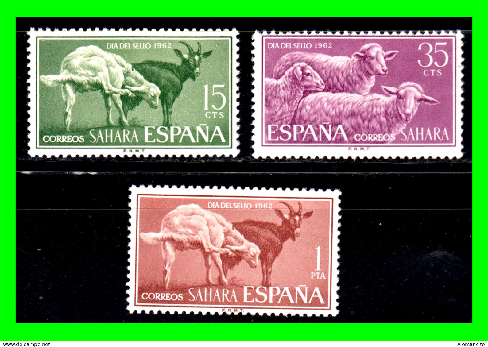 ESPAÑA COLONIAS ESPAÑOLAS ( SAHARA ESPAÑOL AFRICA ) SERIE DE SELLOS AÑO 1962 - DIA DEL SELLO - NUEVOS - - Sahara Español