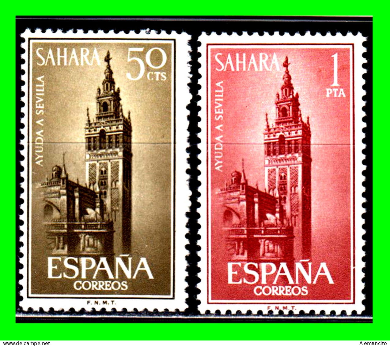 ESPAÑA COLONIAS ESPAÑOLAS ( SAHARA ESPAÑOL AFRICA ) SERIE DE SELLOS AÑO 1963 - AYUDA A SEVILLA - NUEVOS - Sahara Español