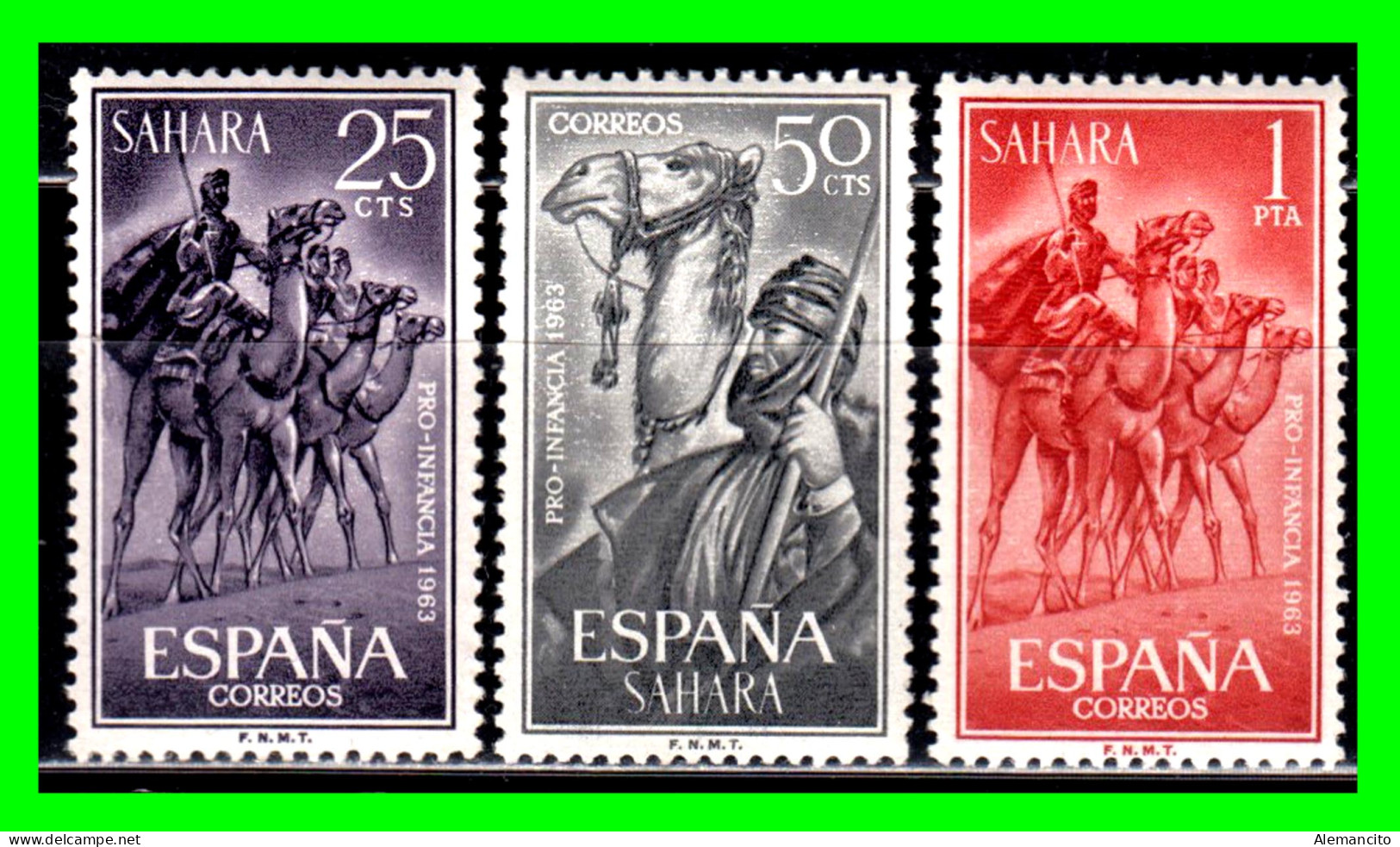 ESPAÑA COLONIAS ESPAÑOLAS ( SAHARA ESPAÑOL AFRICA ) SERIE DE SELLOS AÑO 1963 - PRO INFANCIA - NUEVOS - - Sahara Español