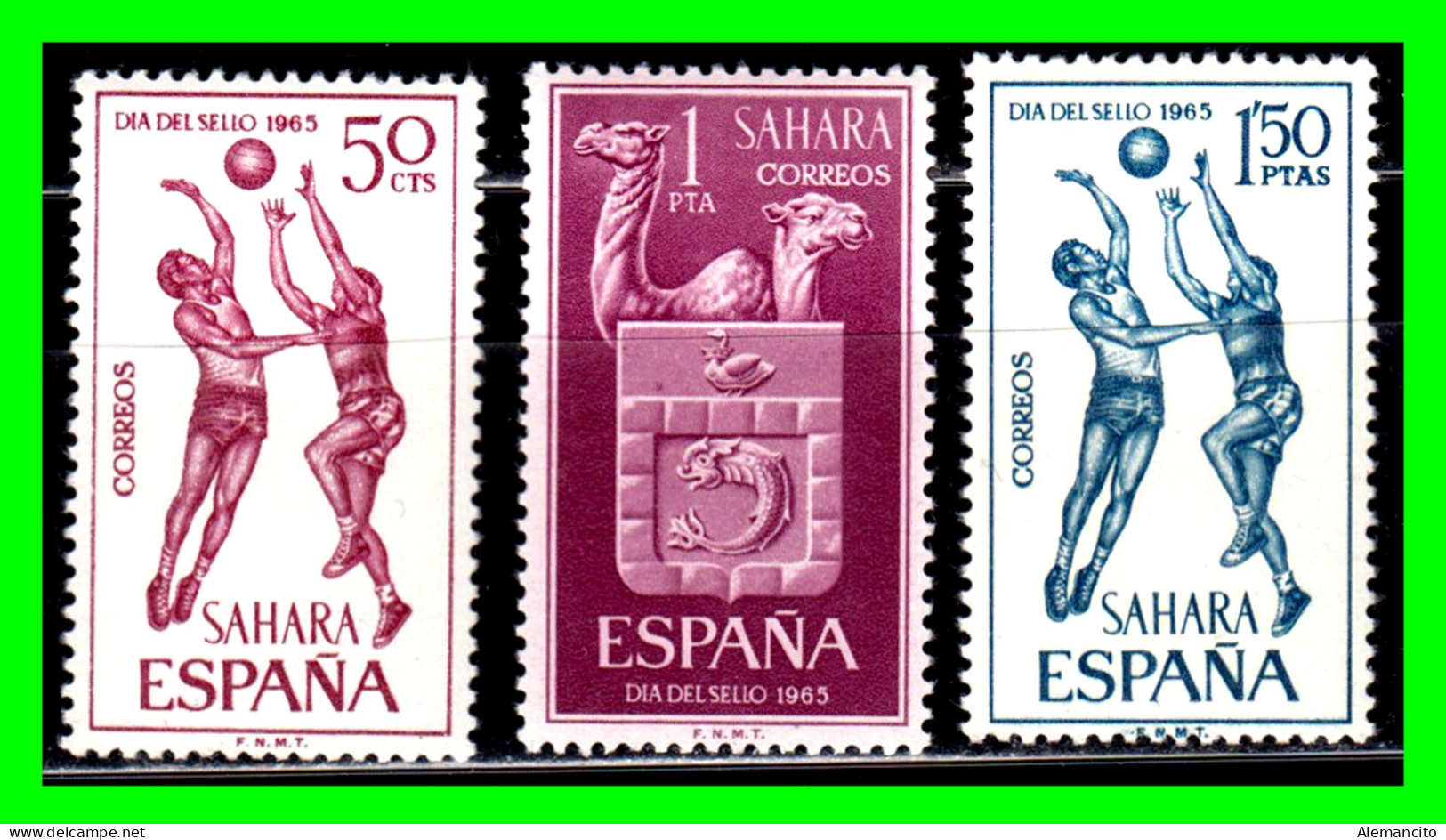 ESPAÑA COLONIAS ESPAÑOLAS ( SAHARA ESPAÑOL AFRICA ) SERIE DE SELLOS AÑO 1965 - DIA DEL SELLO - NUEVOS - - Sahara Español