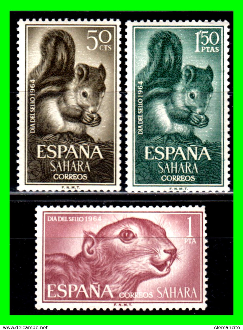 ESPAÑA COLONIAS ESPAÑOLAS ( SAHARA ESPAÑOL AFRICA ) SERIE DE SELLOS AÑO 1964 - DIA DEL SELLO - - Sahara Español