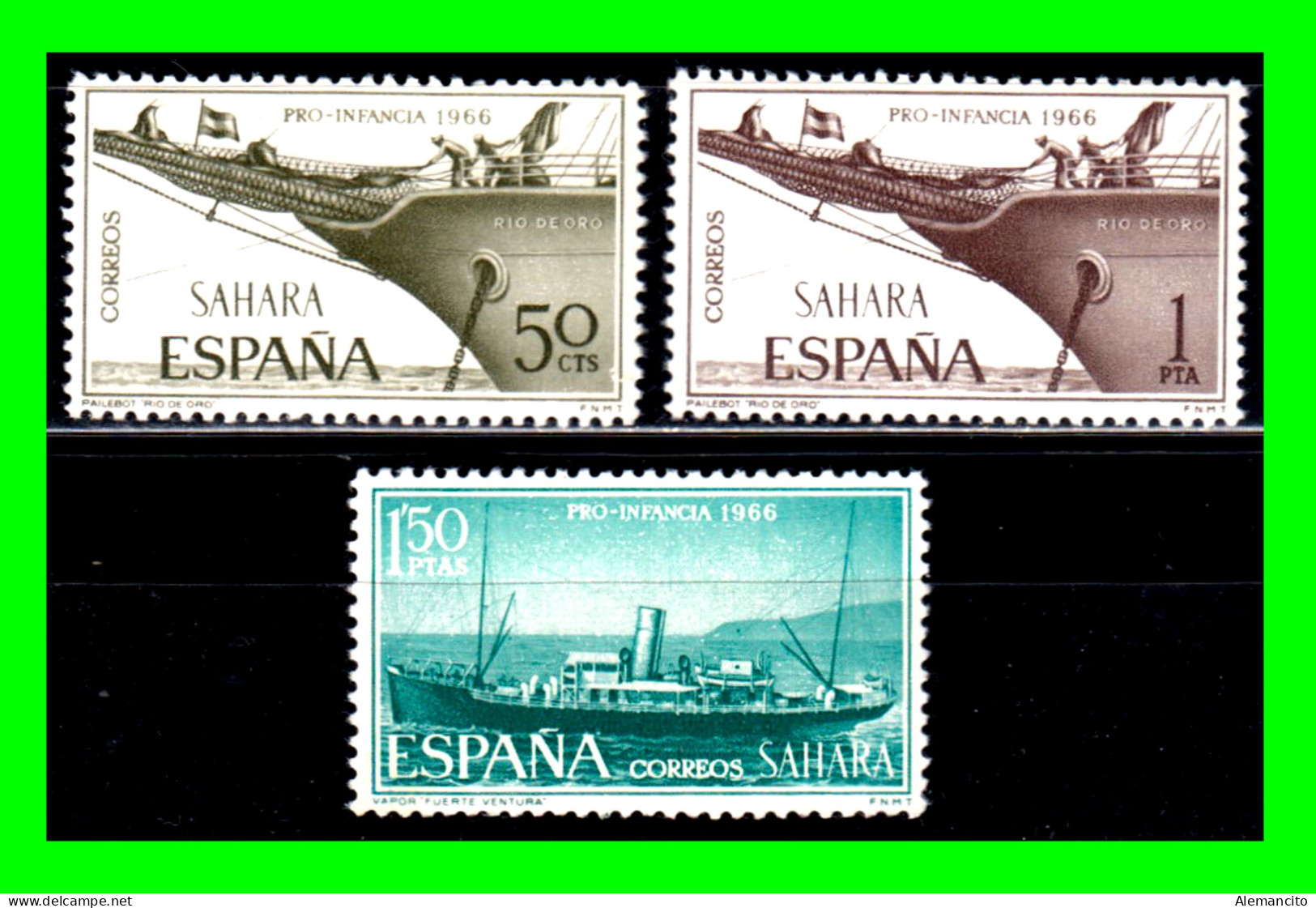 ESPAÑA COLONIAS ESPAÑOLAS ( SAHARA ESPAÑOL AFRICA ) SERIE DE SELLOS AÑO 1966 - PRO INFANCIA - NUEVOS - - Sahara Español