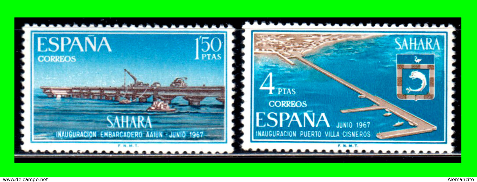 ESPAÑA COLONIAS ESPAÑOLAS ( SAHARA ESPAÑOL AFRICA ) SERIE DE SELLOS AÑO 1967 - INSTALACIONES PORTUARIAS - NUEVOS - - Sahara Español