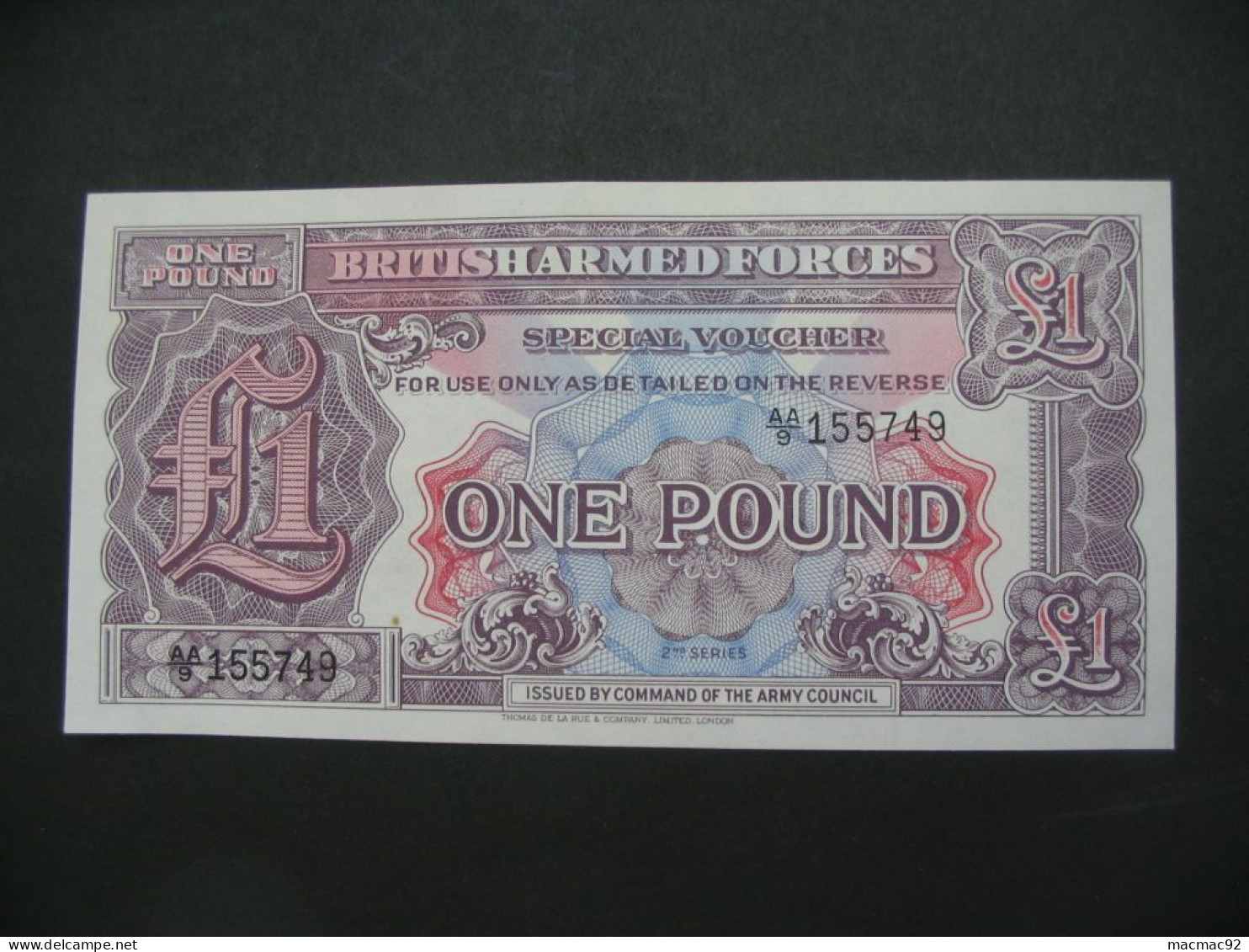 1 One Pound  British Armed  Forces  - 2 Eme Série    **** EN  ACHAT IMMEDIAT  **** - Autres & Non Classés