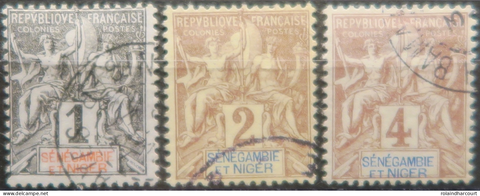 R2141/117 - 1903 - COLONIES FRANÇAISES - SENEGAMBIE Et NIGER - N°1 à 3 Oblitérés - Gebraucht