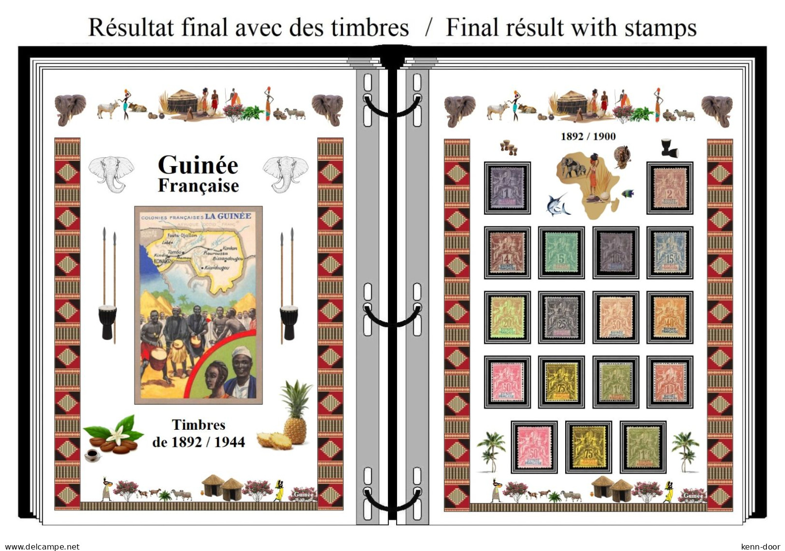 Album De Timbres à Imprimer GUINEE FRANCAISE - Other & Unclassified