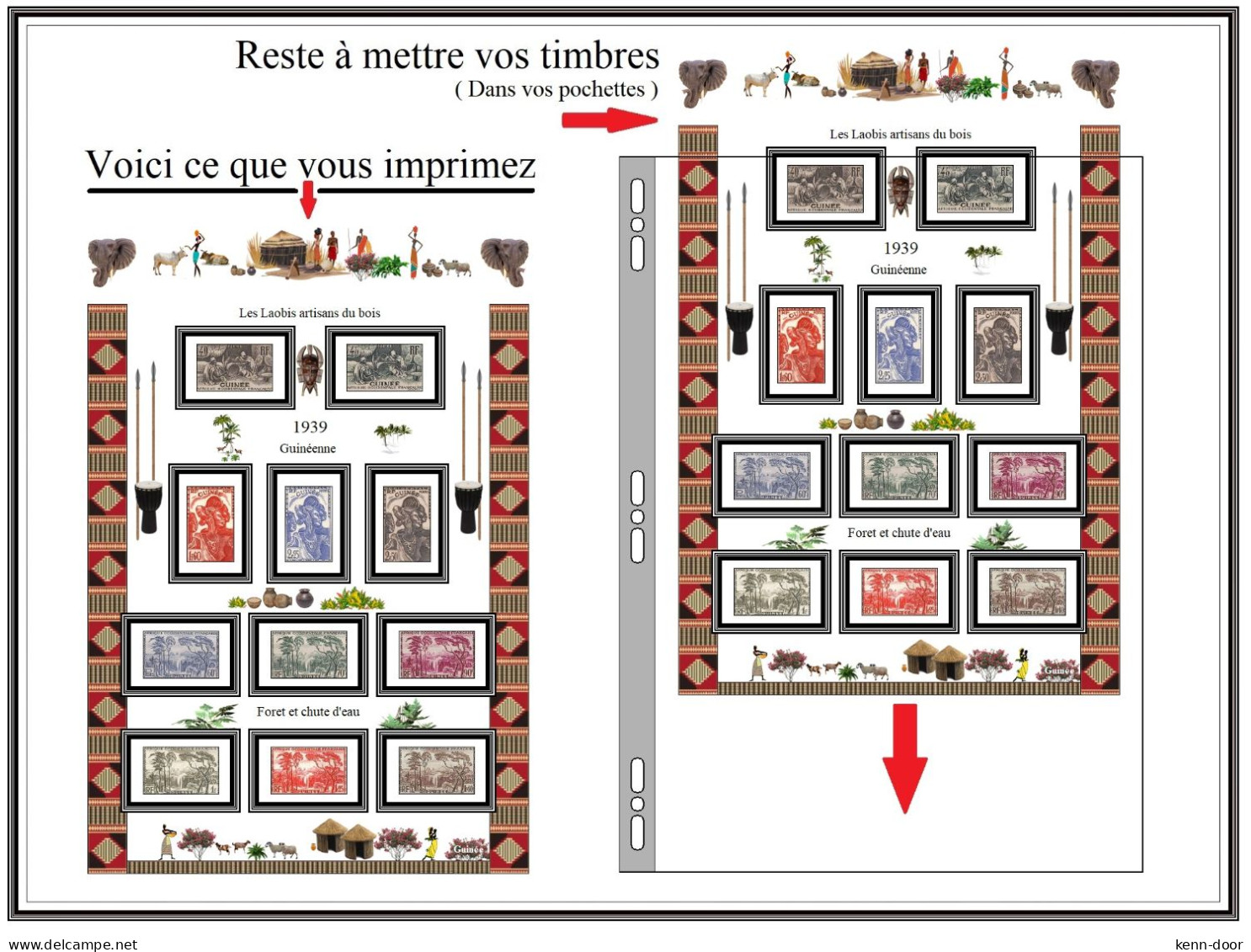 Album de timbres à imprimer GUINEE FRANCAISE