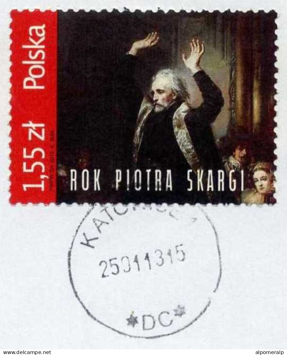 Poland, Katowige 2013 Mail Cover Used To Istanbul | People Of Cinema And Theatre 2012 Mi 4588, Piotr Skarga, Clergy 2012 - Storia Postale