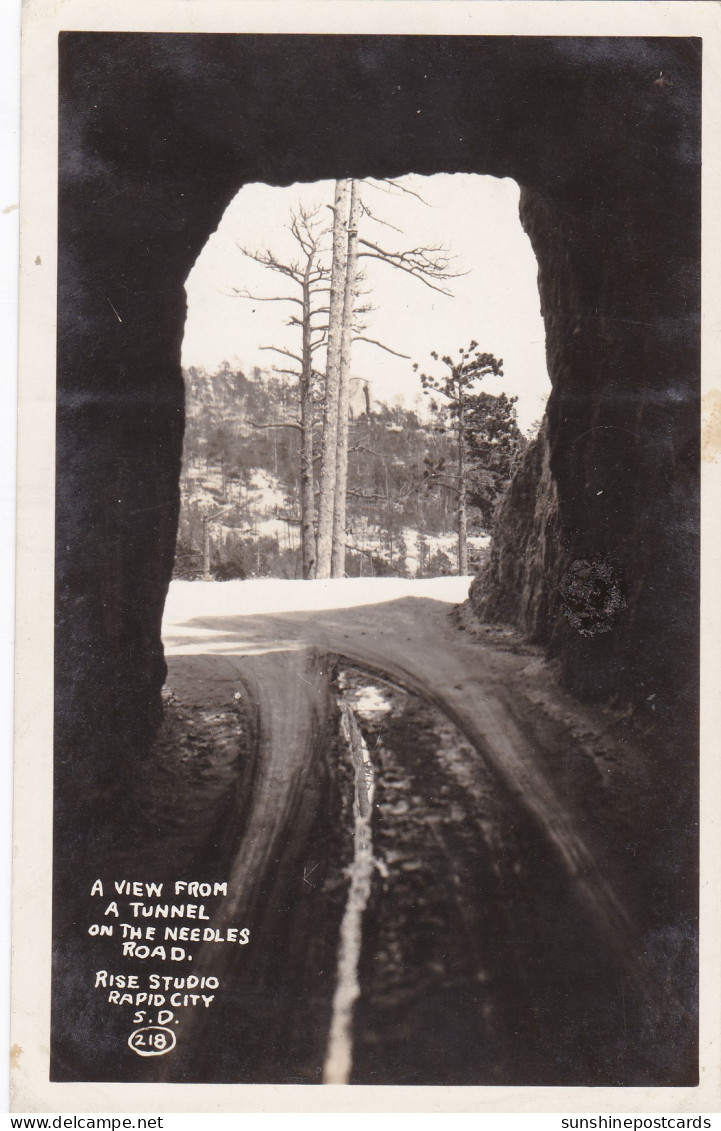 South Dakota A View From A Tunnel On The Needles Road Real Photo - Altri & Non Classificati