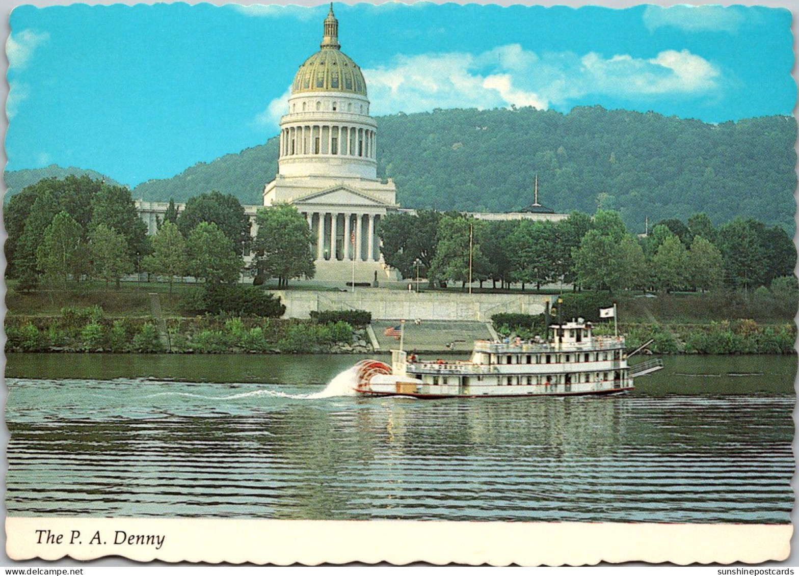 West Virginia Charleston The P A Denny Sternwheel Riverboat On The Kanawha River - Charleston