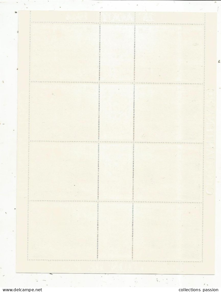 Feuille De 4 Bandes, Bloc De 3 ,MADAGASCAR,1994,cinquantenaire De La Libération De Paris 25 Aout 1944, Frais 1.95e - Madagascar (1960-...)