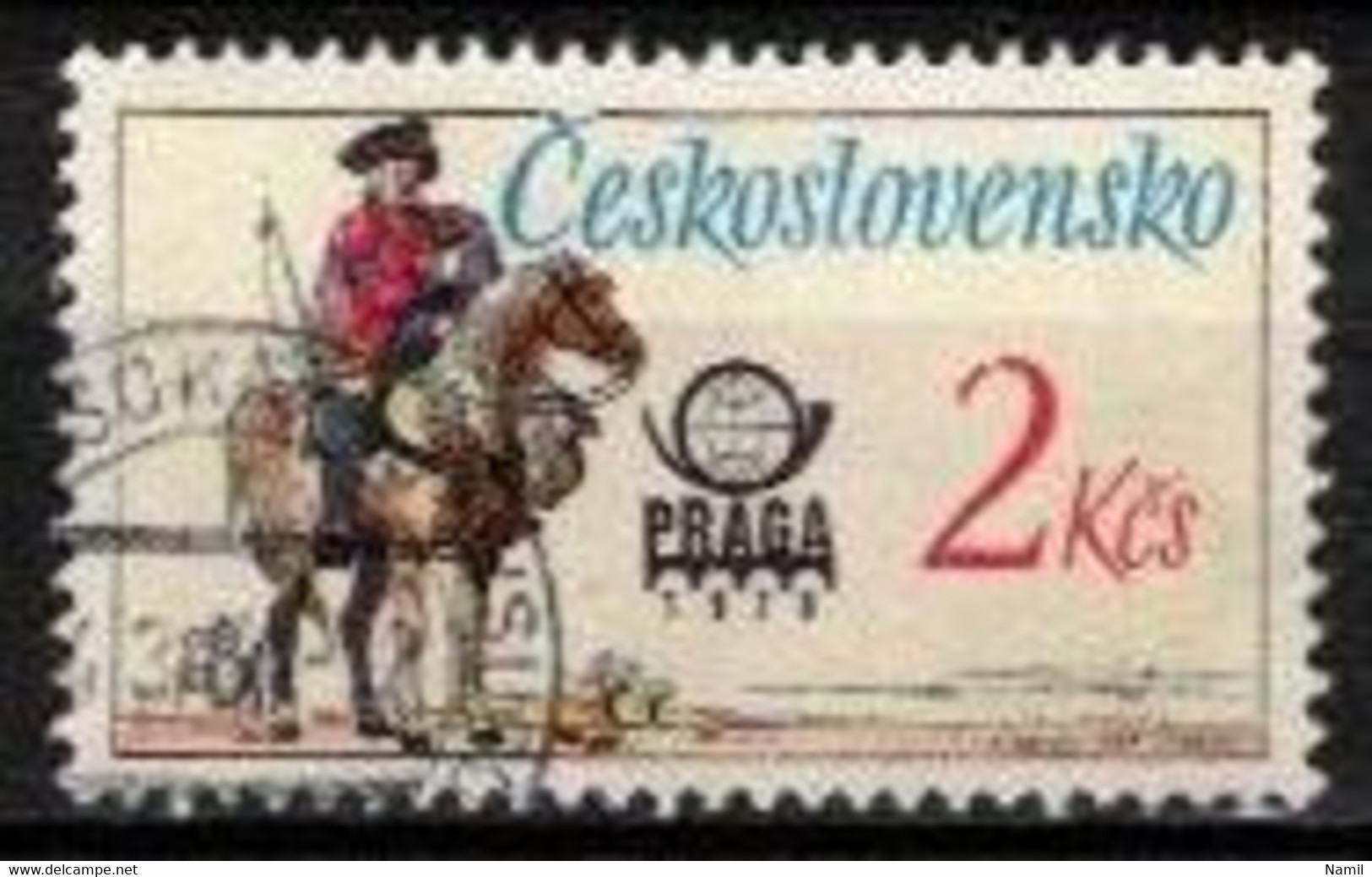 Tchécoslovaquie 1977 Mi 2379 (Yv 2215), Obliteré, Varieté Position 30/1, - Variétés Et Curiosités