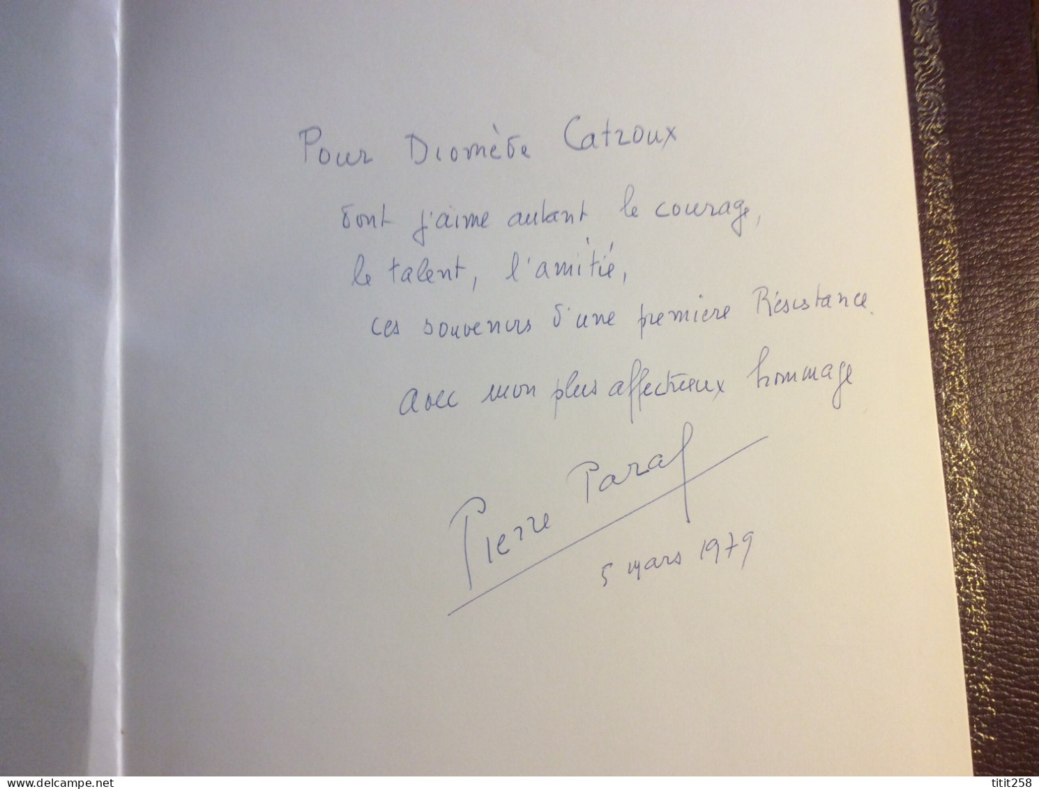 Pierre Paraf . La France De L'affaire Dreyfus . Dédicace A Un Résistant / Homme Politique Ministre Député Maine Et Loire - Gesigneerde Boeken