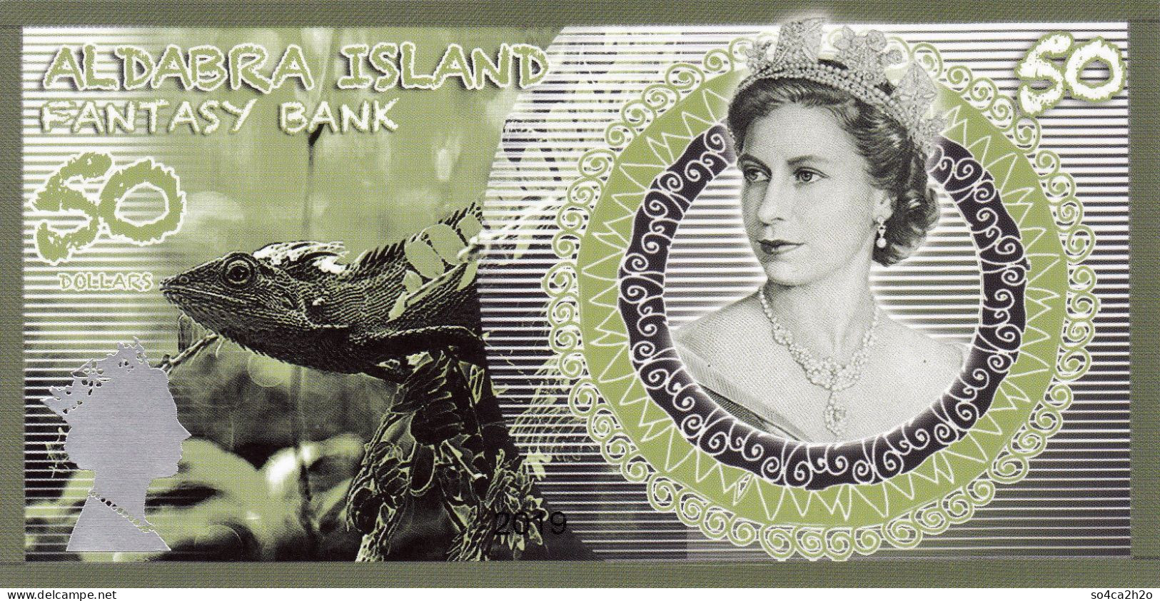 Aldabra Islands 50 Dollars 2019 UNC - Fictifs & Spécimens