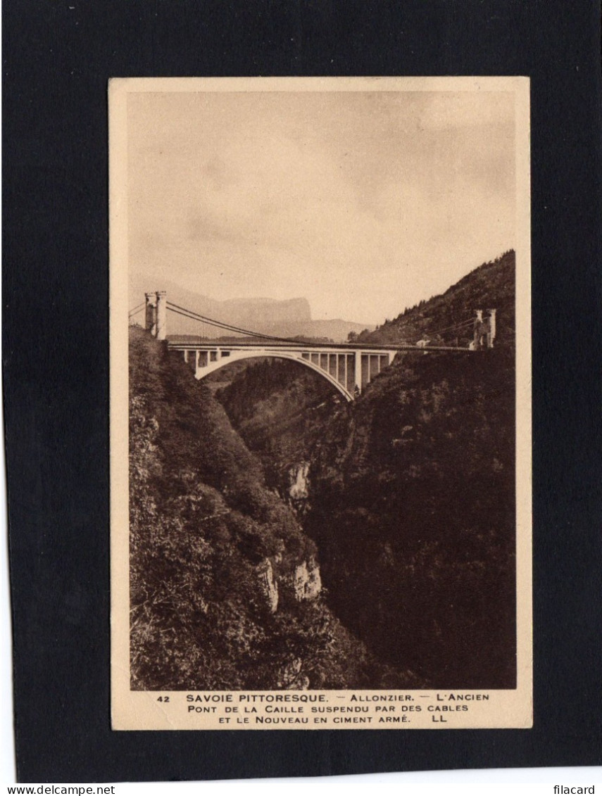 121233      Francia,     Allonzier,   L"Ancien  Pont  De La  Caille  Suspendu  Par  Des  Cables ,  NV - Saint-Julien-en-Genevois
