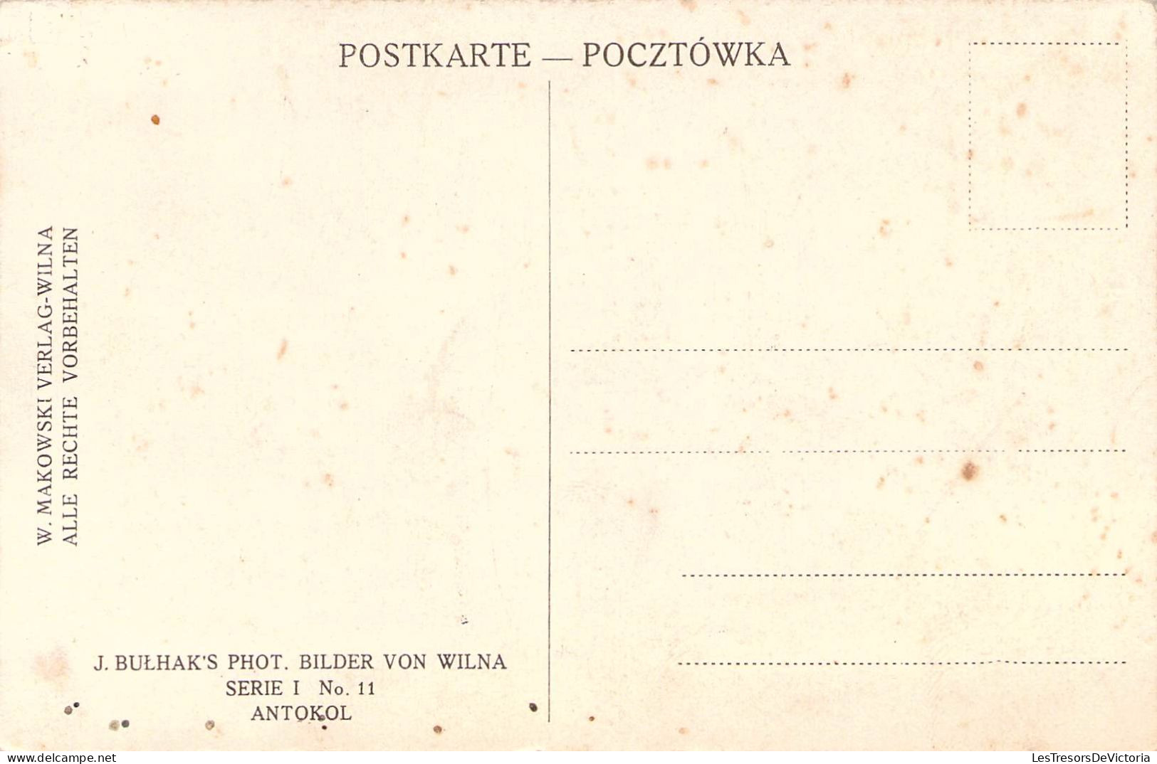 LITUANIE - WILNO - Antokol - J Bulhak - Carte Postale Ancienne - Lithuania