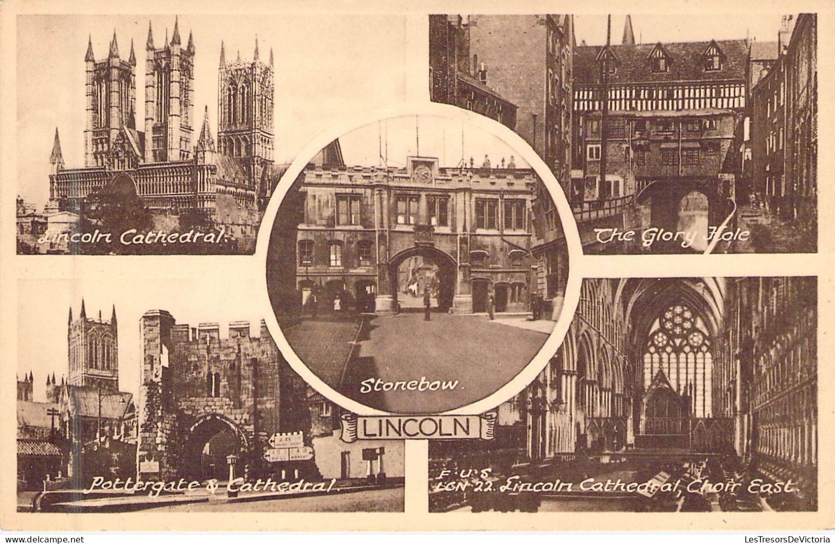 ANGLETERRE - LINCOLN - Stonbow - Lincoln Cathedral - The Glory Kale - Pottergate & Cthedral - Carte Postale Ancienne - Lincoln