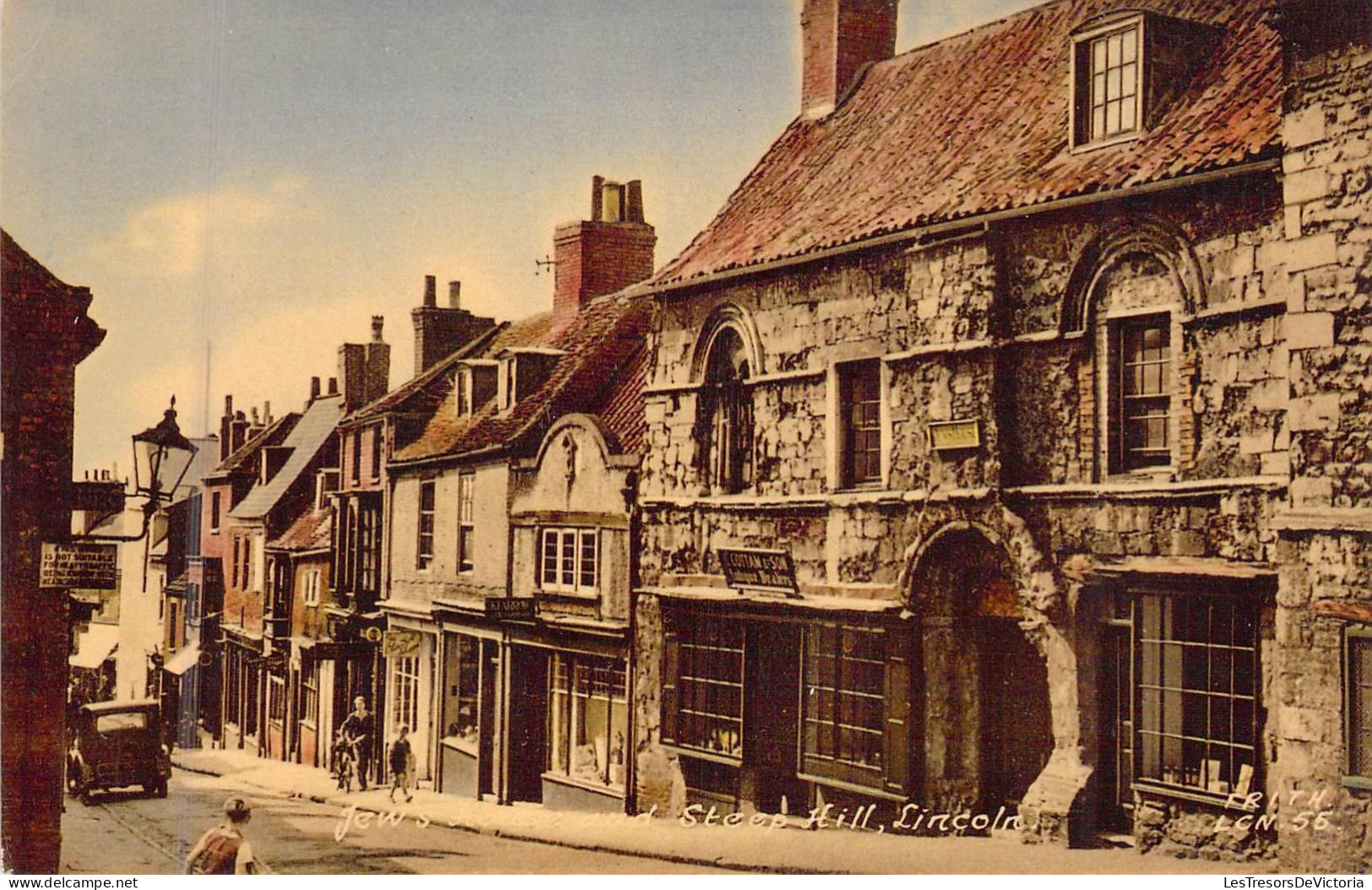 ANGLETERRE - LINCOLN - Home And Steep Hill - Carte Postale Ancienne - Lincoln