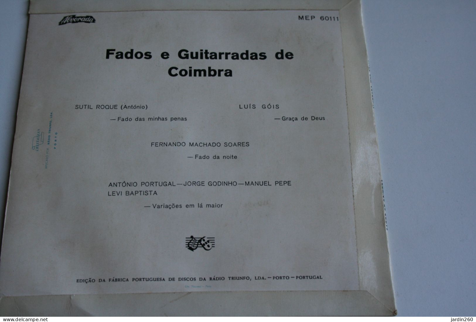 Vinyles 45 T De Fados Portugais : Amalia Rodrigues Et Fados De Coimbra - World Music