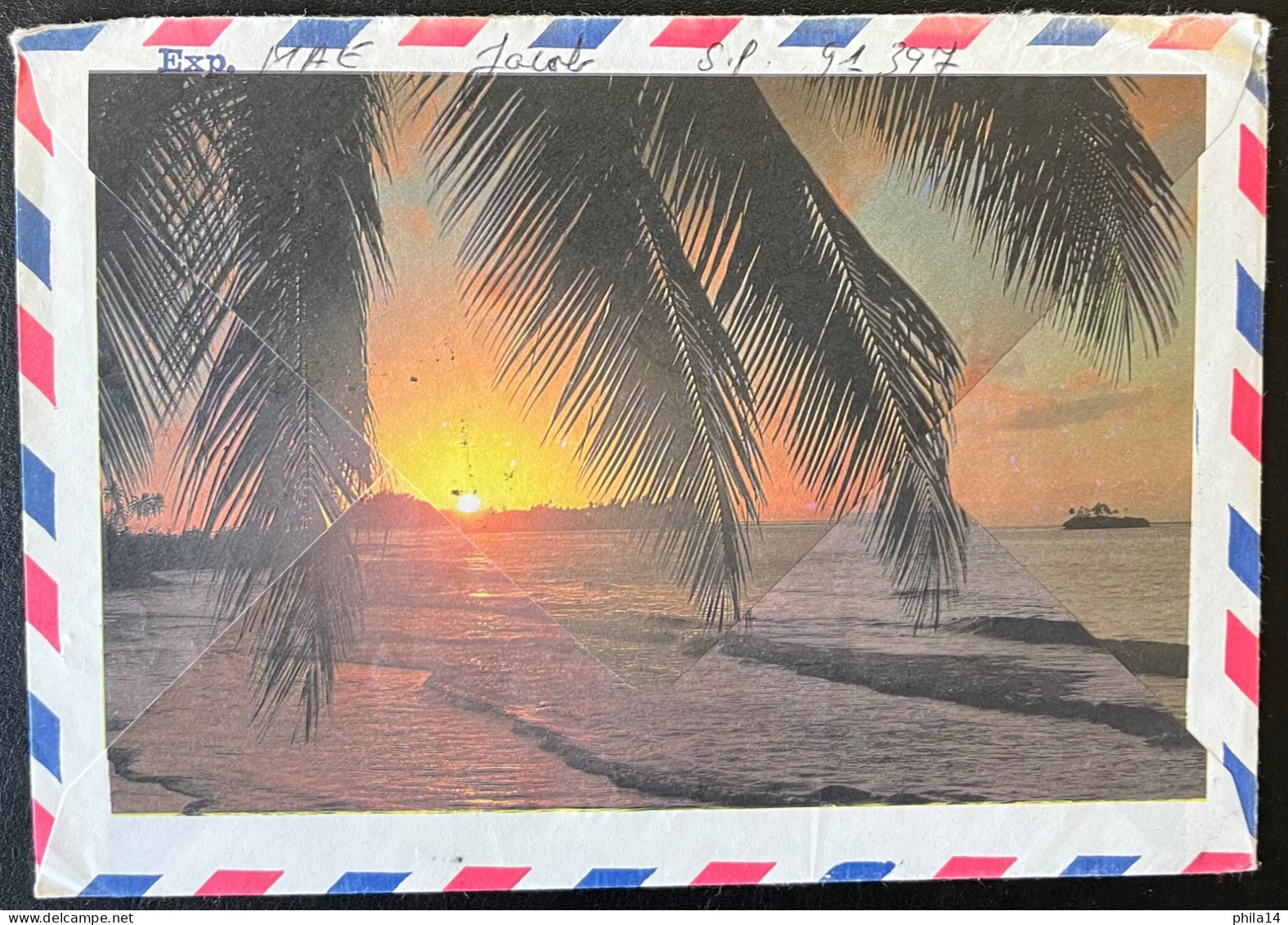 ENVELOPPE PAPEETE POLYNESIE FRANCAISE 1983 POUR PARIS  / ATOLL DE TUPAI - Tahiti