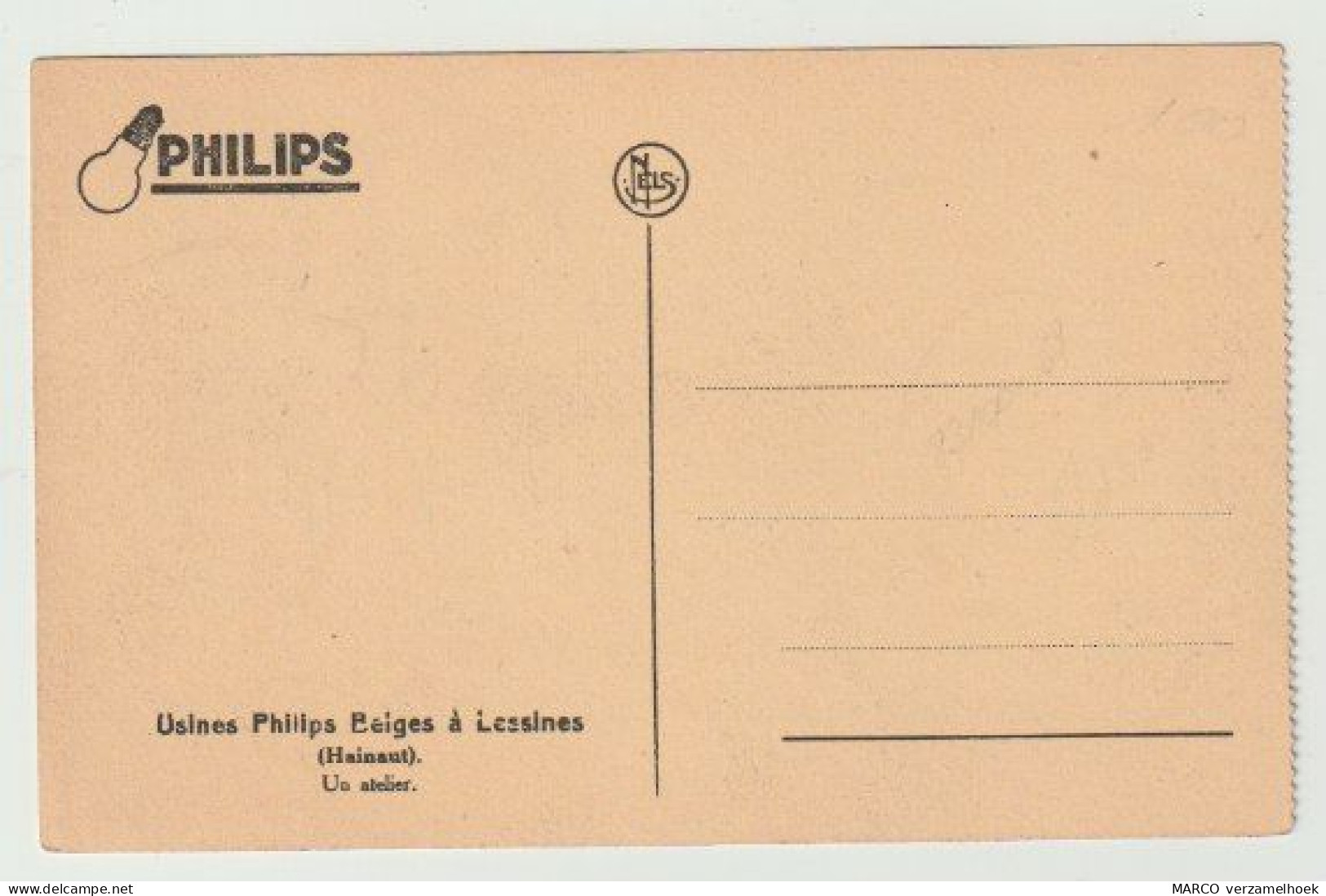 Ansichtkaart-postcard Briefkaart PHILIPS Belges à Lessines Hainaut (B) Un Atelier - Hannuit