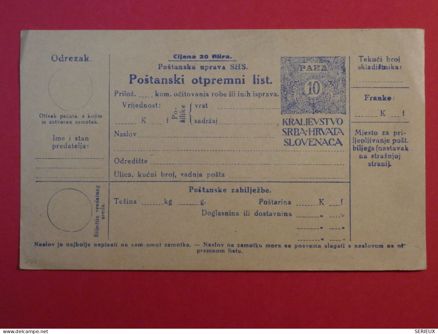 BQ 9 SLOVAQUIE     BELLE CARTE ENTIER  RR 1891 NON VOYAGEE +++ + - Postkaarten