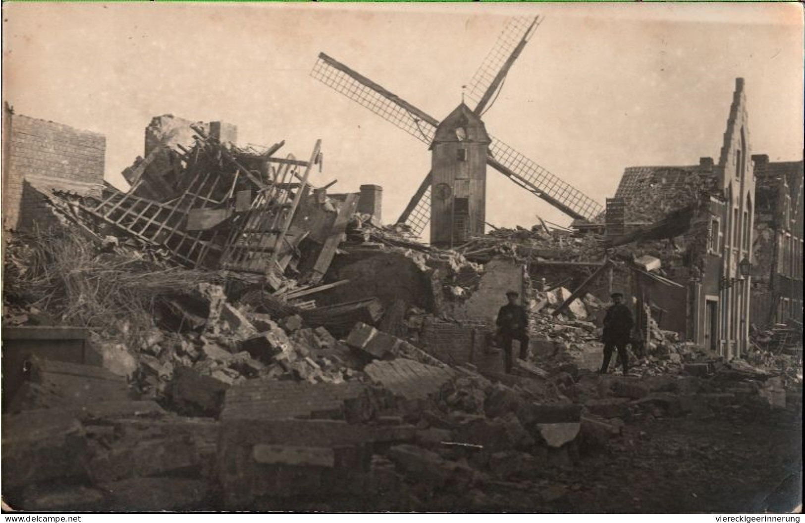 ! Guerre 1914-18, Foto Ansichtskarte, Photo, Middelkerke, Windmühle, Windmill, Moulin A Vent, 1. Weltkrieg - Windmills