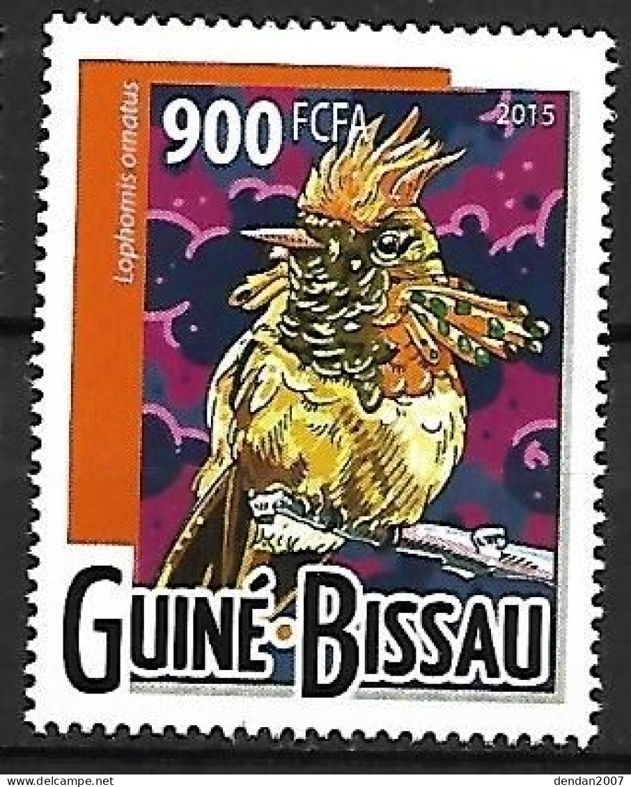 Guinea - Bissau (Guiné Bissau) - MNH ** 2015 :   Tufted Coquette  -  Lophornis Ornatus - Kolibries