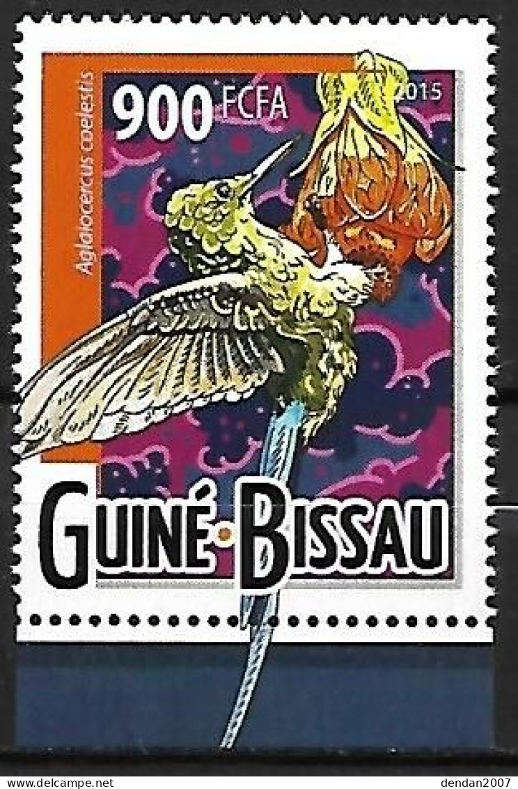 Guinea - Bissau (Guiné Bissau) - MNH ** 2015 : Violet-tailed Sylph  -  Aglaiocercus Coelestis - Segler & Kolibris